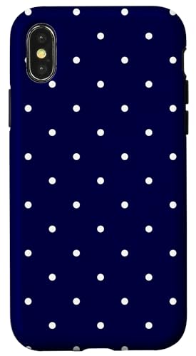 Niedlich, Marineblau, Boho-Punkt-Muster, gepunktet Hülle für iPhone X/XS Niedlich, Marineblau, Boho-Punkt-Muster, gepunktet Hülle für iPhone X/XS von I Adore Polka Dots!!!