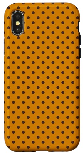 Niedlich, gelb und braun, gepunktet, Boho-Punkte Hülle für iPhone X/XS Niedlich, gelb und braun, gepunktet, Boho-Punkte Hülle für iPhone X/XS von I Adore Polka Dots!!