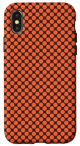 Niedlich, orange und braun, Boho-Punkt-Muster, gepunktet Hülle für iPhone X/XS von I Adore Polka Dots!!!