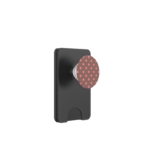 Niedlich, rosa und braun, Boho-Punkt-Muster, gepunktet PopSockets PopWallet für MagSafe von I Adore Polka Dots!!!