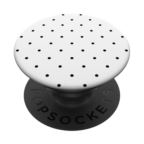 Niedlich, schwarz und weiß, Boho-Punkt-Muster, gepunktet PopSockets Klebender PopGrip von I Adore Polka Dots!!!