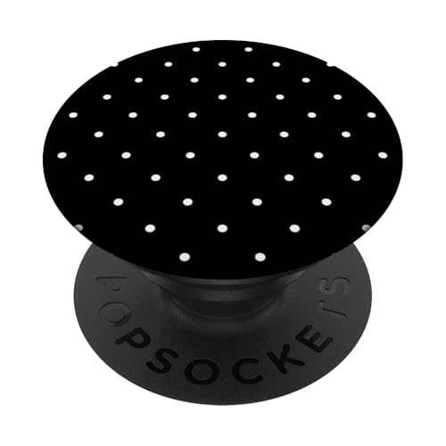 Niedlich, schwarz und weiß, Boho-Punkt-Muster, gepunktet PopSockets Klebender PopGrip von I Adore Polka Dots!!!