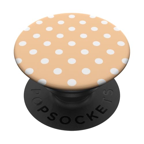 Niedliches Gelb und Weiß, Boho-Punkte PopSockets Klebender PopGrip von I Adore Polka Dots!!