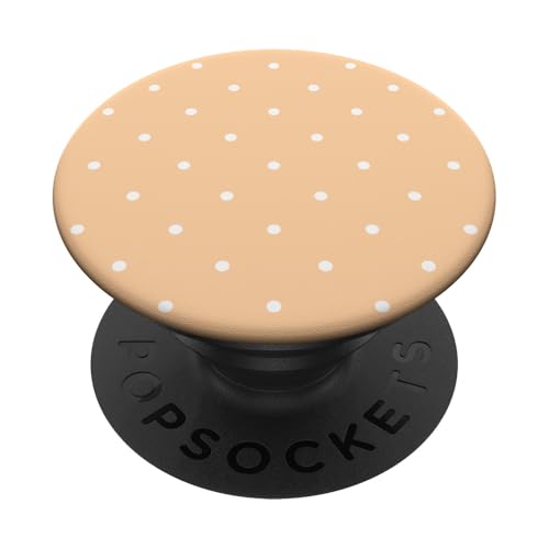 Niedliches Gelb und Weiß, Boho-Punkte PopSockets Klebender PopGrip von I Adore Polka Dots!!