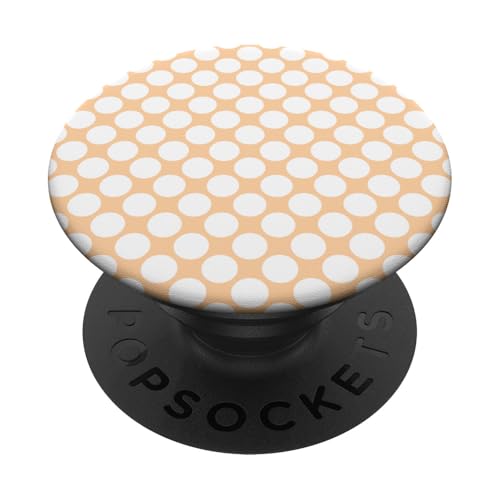 Niedliches Gelb und Weiß, Boho-Punkte PopSockets Klebender PopGrip von I Adore Polka Dots!!