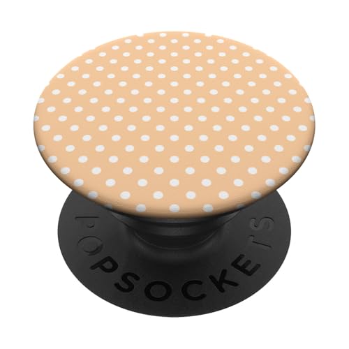 Niedliches Gelb und Weiß, Boho-Punkte PopSockets Klebender PopGrip von I Adore Polka Dots!!