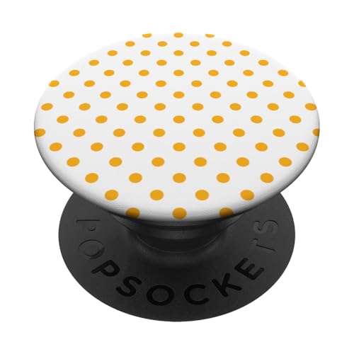 Niedliches gelbes Punktemuster, Boho-Punkte PopSockets Klebender PopGrip von I Adore Polka Dots!!