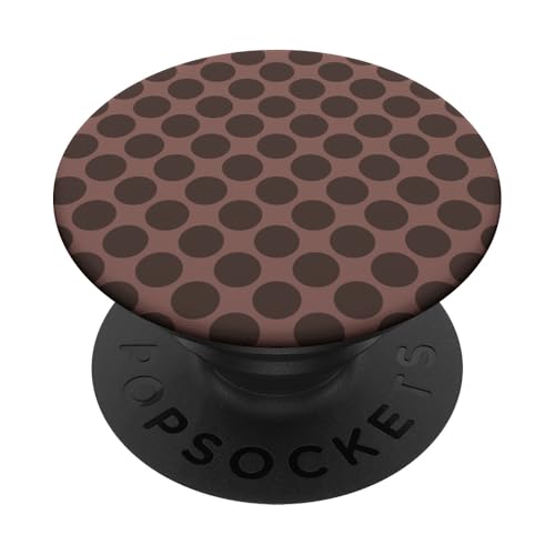 Schokoladenbraun, Punktemuster, Boho Polka Dot PopSockets Klebender PopGrip von I Adore Polka Dots!!!