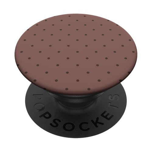 Schokoladenbraun, Punktemuster, Boho Polka Dot PopSockets Klebender PopGrip von I Adore Polka Dots!!!