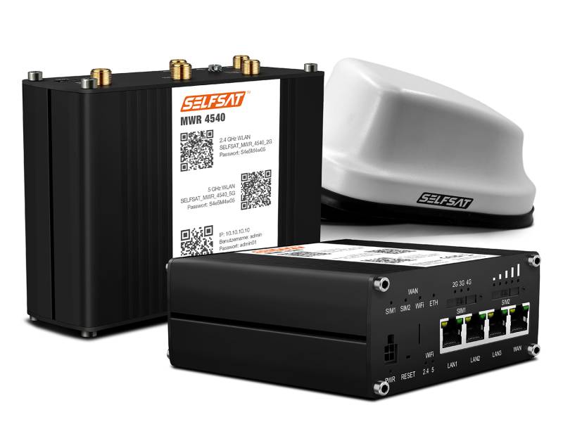 SELFSAT MWR 4540 4G Cat 6 WLAN Router bis 300 Mbps inkl. SELFSAT 5G Antenne weiß von I DO IT