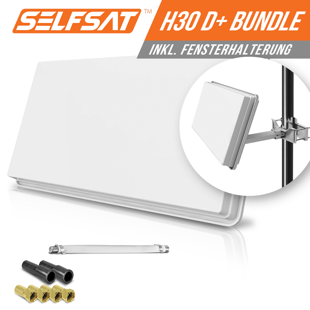 Selfsat H30D1+ 1 TV Teilnehmer SAT Flachantenne FLAT + Fensterdurchführung FULL HD Selfsat H30D1+ 1 TV Teilnehmer SAT Flachantenne FLAT + Fensterdurchführung FULL HD von I DO IT
