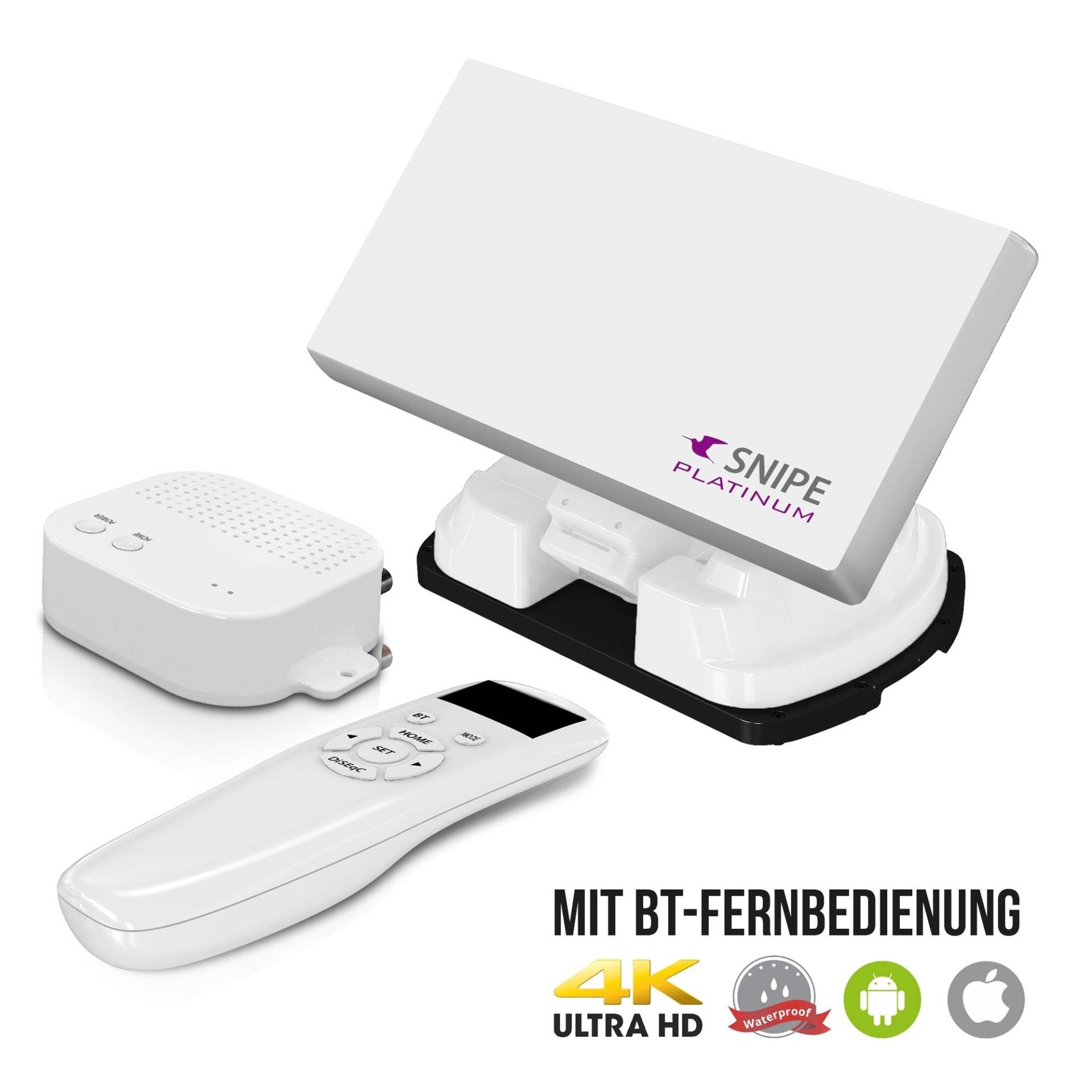 Selfsat SNIPE Platinum - Single - Mit BT Fernbedienung und iOS / Android Steuerung sowie GPS-Modul Selfsat SNIPE Platinum - Single - Mit BT Fernbedienung und iOS / Android Steuerung sowie GPS-Modul von I DO IT