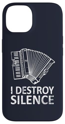 I Destroy Silence - Lustige Akkordeon-Spieler Hülle für iPhone 14 von I Destroy Silence Tee shirt