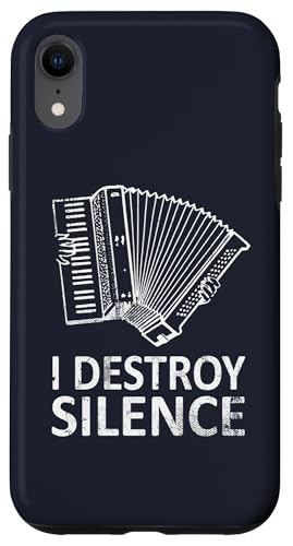 I Destroy Silence - Lustige Akkordeon-Spieler Hülle für iPhone XR von I Destroy Silence Tee shirt
