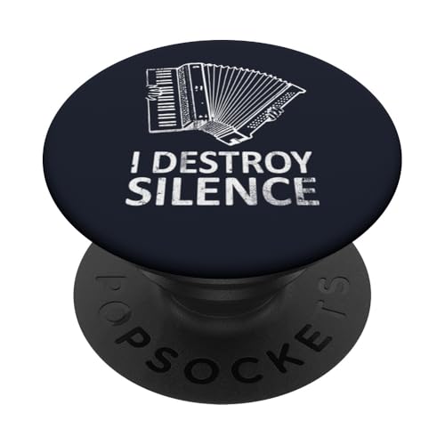 I Destroy Silence - Lustige Akkordeon-Spieler PopSockets Klebender PopGrip von I Destroy Silence Tee shirt