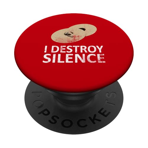 I Destroy Silence - Lustige Becken Spieler Musik Humor PopSockets Klebender PopGrip I Destroy Silence - Lustige Becken Spieler Musik Humor PopSockets Klebender PopGrip von I Destroy Silence Tee shirt