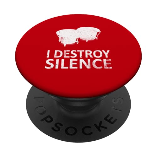 I Destroy Silence - Lustige Bongo-Schlagzeugspieler Musik Humor PopSockets Klebender PopGrip I Destroy Silence - Lustige Bongo-Schlagzeugspieler Musik Humor PopSockets Klebender PopGrip von I Destroy Silence Tee shirt