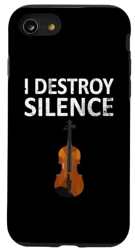 I Destroy Silence - Lustige Cellospieler Musik Humor Witz Hülle für iPhone SE (2020) / 7 / 8 von I Destroy Silence Tee shirt