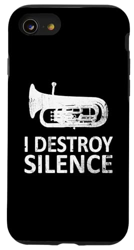 I Destroy Silence - Lustige Euphoniumspieler, Musik, Humor Hülle für iPhone SE (2020) / 7 / 8 von I Destroy Silence Tee shirt