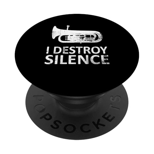 I Destroy Silence - Lustige Euphoniumspieler, Musik, Humor PopSockets Klebender PopGrip I Destroy Silence - Lustige Euphoniumspieler, Musik, Humor PopSockets Klebender PopGrip von I Destroy Silence Tee shirt