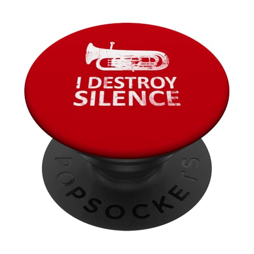 I Destroy Silence - Lustige Euphoniumspieler, Musik, Humor PopSockets Klebender PopGrip I Destroy Silence - Lustige Euphoniumspieler, Musik, Humor PopSockets Klebender PopGrip von I Destroy Silence Tee shirt