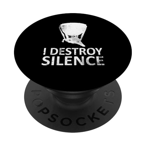I Destroy Silence - Lustige Paukenspieler Musik Humor PopSockets Klebender PopGrip I Destroy Silence - Lustige Paukenspieler Musik Humor PopSockets Klebender PopGrip von I Destroy Silence Tee shirt