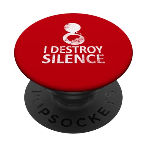 I Destroy Silence - Lustige Sousaphon-Spieler Musik Humor PopSockets Klebender PopGrip I Destroy Silence - Lustige Sousaphon-Spieler Musik Humor PopSockets Klebender PopGrip von I Destroy Silence Tee shirt