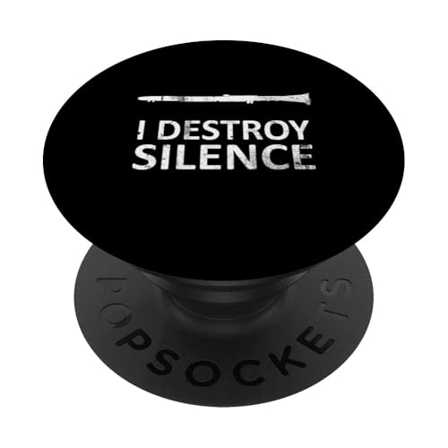 I Destroy Silence - Lustiger Klarinettenspieler Musik Witz Humor PopSockets Klebender PopGrip I Destroy Silence - Lustiger Klarinettenspieler Musik Witz Humor PopSockets Klebender PopGrip von I Destroy Silence Tee shirt