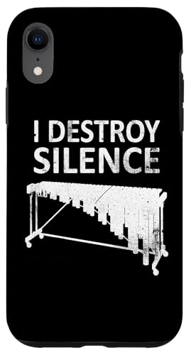 I Destroy Silence - Lustiger Marimba-Spieler Musikliebhaber Hülle für iPhone XR von I Destroy Silence Tee shirt