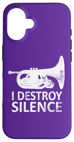 I Destroy Silence - Lustiger Mellophonspieler Musik Humor Hülle für iPhone 16 I Destroy Silence - Lustiger Mellophonspieler Musik Humor Hülle für iPhone 16 von I Destroy Silence Tee shirt