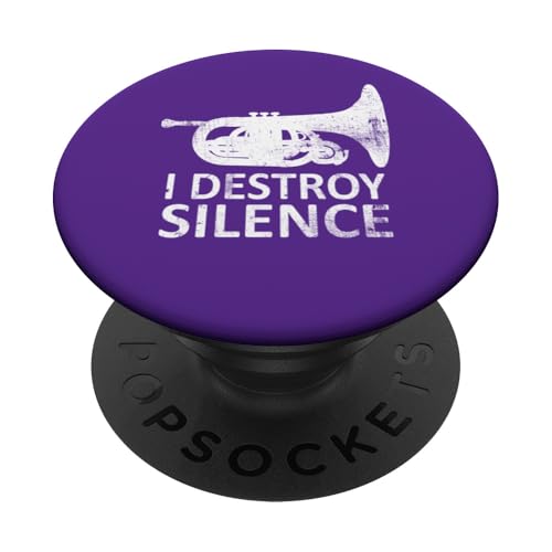 I Destroy Silence - Lustiger Mellophonspieler Musik Humor PopSockets Klebender PopGrip I Destroy Silence - Lustiger Mellophonspieler Musik Humor PopSockets Klebender PopGrip von I Destroy Silence Tee shirt