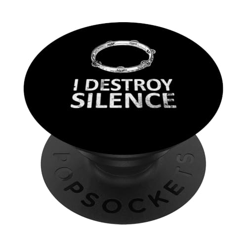 I Destroy Silence - Lustiger Tamburin-Spieler Musik Humor PopSockets Klebender PopGrip I Destroy Silence - Lustiger Tamburin-Spieler Musik Humor PopSockets Klebender PopGrip von I Destroy Silence Tee shirt