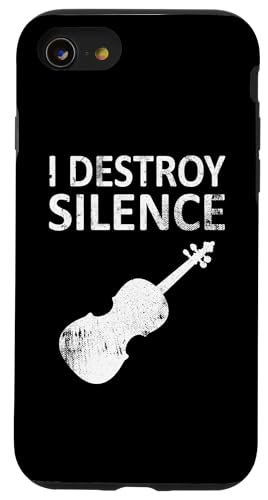 I Destroy Silence - Lustiger Violinspieler Musik Humor Hülle für iPhone SE (2020) / 7 / 8 von I Destroy Silence Tee shirt