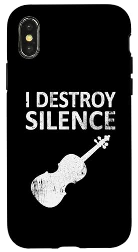 I Destroy Silence - Lustiger Violinspieler Musik Humor Hülle für iPhone X/XS I Destroy Silence - Lustiger Violinspieler Musik Humor Hülle für iPhone X/XS von I Destroy Silence Tee shirt