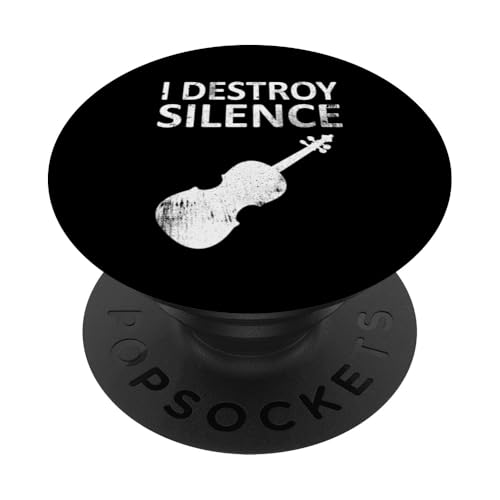 I Destroy Silence - Lustiger Violinspieler Musik Humor PopSockets Klebender PopGrip I Destroy Silence - Lustiger Violinspieler Musik Humor PopSockets Klebender PopGrip von I Destroy Silence Tee shirt