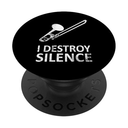 I Destroy Silence - Lustiges Posaunenorchester Musik Humor PopSockets Klebender PopGrip von I Destroy Silence Tee shirt