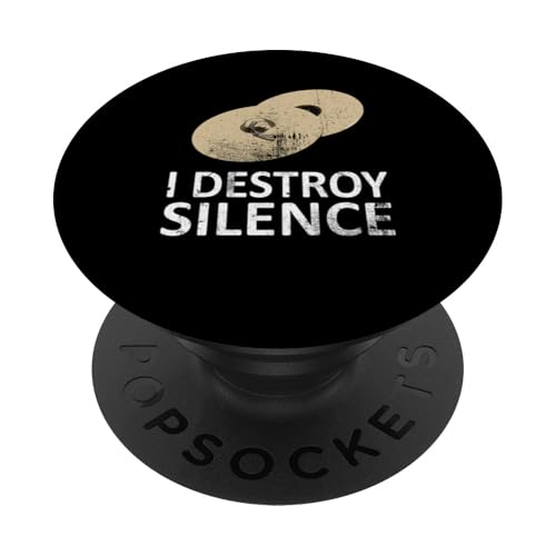 Ich zerstöre die Stille - Lustige Beckenspieler PopSockets Klebender PopGrip von I Destroy Silence Tee shirt