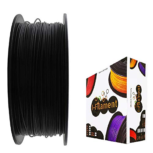 I-Filament 3D-Drucker PET-G 1,75mm 1kg Spule Rolle (Schwarz Metallic) von I-Filament