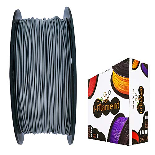 I-Filament 3D-Drucker PET-G 1,75mm 1kg Spule Rolle (Silber Metallic) von I-Filament