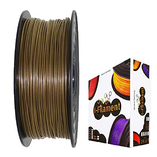 I-Filament 3D-Drucker PLA 1,75mm 1kg Spule Rolle (Gold Metallic) von I-Filament