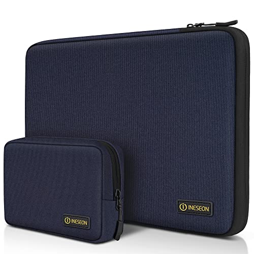 I INESEON 13,3 Zoll Laptoptasche Hülle Tasche für MacBook Air Pro 13 M1/M2 2012-2022, MacBook Pro 14 M1 M2 M3(2021 2023), 13,5 Surface Laptop, 13,3 HP Lenovo Dell Acer Laptop, Dunkelblau von I INESEON