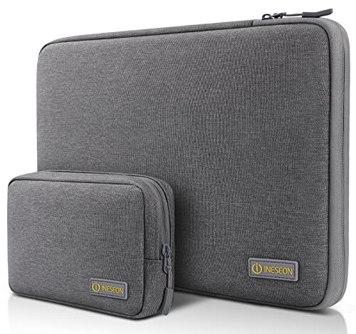 I INESEON 13,3 Zoll Laptoptasche Hülle Tasche für MacBook Air Pro 13 M1/M2 2012-2022, MacBook Pro 14 M1 M2 M3(2021 2023), 13,5 Surface Laptop, 13,3 HP Lenovo Dell Acer Laptop, Dunkelgrau von I INESEON