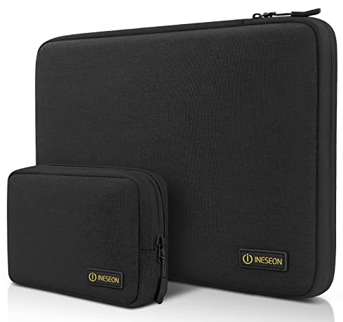 I INESEON 13,3 Zoll Laptoptasche Hülle Tasche für MacBook Air Pro 13 M1/M2 2012-2022, MacBook Pro 14 M1 M2 M3(2021 2023), 13,5 Surface Laptop, 13,3 HP Lenovo Dell Acer Laptop, Schwarz von I INESEON