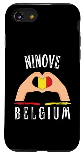 Belgium Flag Heart Ninove City Hülle für iPhone SE (2020) / 7 / 8 von I Love Belgium Ninove Designs