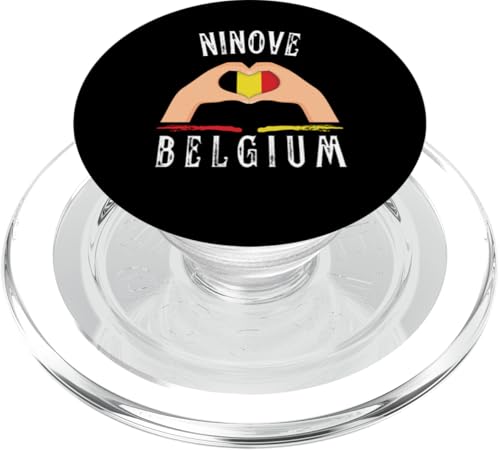Belgium Flag Heart Ninove City PopSockets PopGrip für MagSafe Belgium Flag Heart Ninove City PopSockets PopGrip für MagSafe von I Love Belgium Ninove Designs