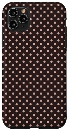 Klassisches Punktemuster, braun, Boho-Hülle mit Punkten Hülle für iPhone 11 Pro Max von I Love Polka Dots!