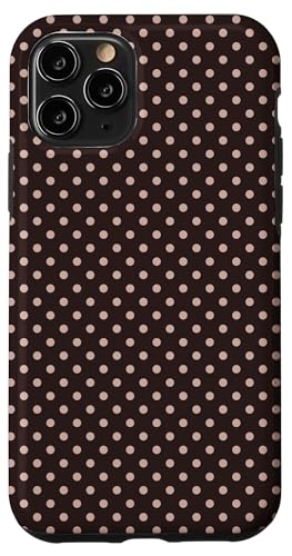 Klassisches Punktemuster, braun, Boho-Hülle mit Punkten Hülle für iPhone 11 Pro von I Love Polka Dots!