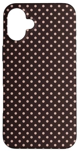Klassisches Punktemuster, braun, Boho-Hülle mit Punkten Hülle für iPhone 16 Plus von I Love Polka Dots!