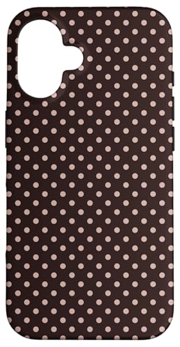 Klassisches Punktemuster, braun, Boho-Hülle mit Punkten Hülle für iPhone 16 von I Love Polka Dots!
