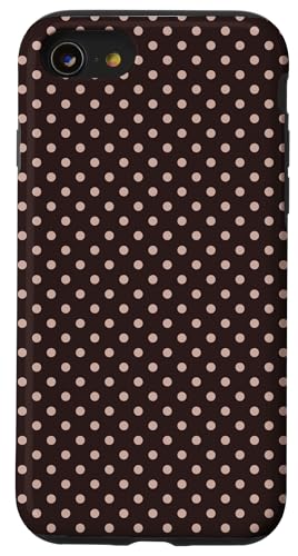 Klassisches Punktemuster, braun, Boho-Hülle mit Punkten Hülle für iPhone SE (2020) / 7 / 8 von I Love Polka Dots!